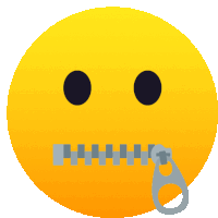 a smiley face with a zipper on its mouth