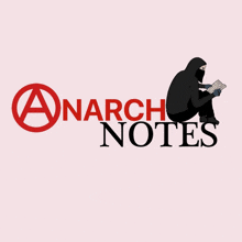 a logo that says anarch notes with a person reading a book