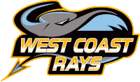 a logo for the west coast rays shows a shark