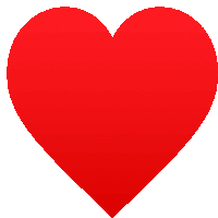 a red heart on a white background that is very large