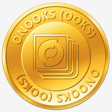 a gold coin that says ' onooks ( ooks ) ' on it