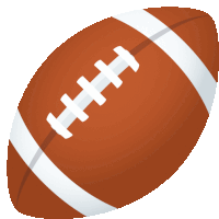 an illustration of a football with a white stripe on the side