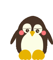 an illustration of a penguin with the words " how " below it