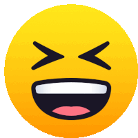 a yellow smiley face with its eyes closed and its mouth wide open