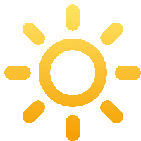 a yellow sun with a circle in the center