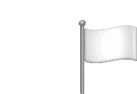 a white flag is flying on a pole on a white background