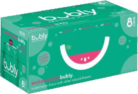 a box of watermelon bubly sparkling water