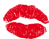 a close up of a woman 's lips with red lipstick on them