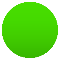 a green circle on a white background