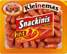 a package of snackinis mini salami hot