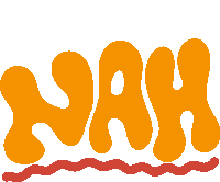 a logo that says nah with a red stripe