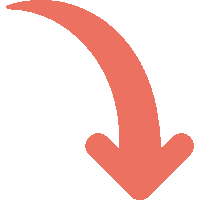 a red arrow pointing down with a curved tail