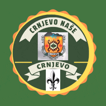 a green and yellow emblem that says crnjevo nase