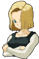 a drawing of a woman with blonde hair and striped sleeves