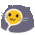 a yellow smiley face in a speech bubble on a gray background .