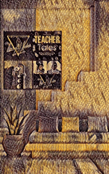 a mosaic of a teacher tales book