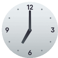 a clock shows that it is almost 5:00