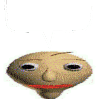 a pixelated image of a stuffed animal with a speech bubble above it