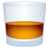 a glass of whiskey is half full and looks like it is empty