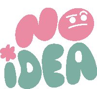 a logo that says " no idea " with a smiley face