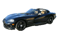 a black sports car with the word viper on the front