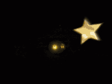 a black background with a few stars and sparkles