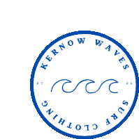 kernow waves surf clothing logo with a wave in the center