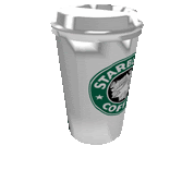 a 3d model of a starbucks cup with a lid