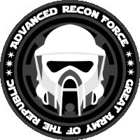 a logo for the advanced recon force of the republic