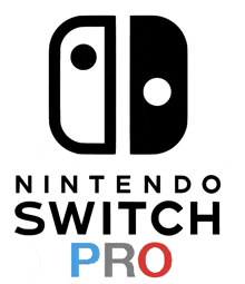 a logo for the nintendo switch pro has a white background