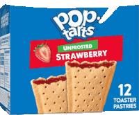 a box of pop tarts with a strawberry flavor