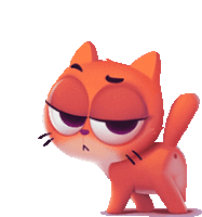 Red Cat Cute Sticker