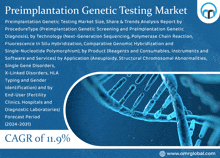 an ad for preimplantation genetic testing market shows a dna structure