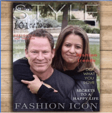 a man and a woman are on the cover of a magazine called style