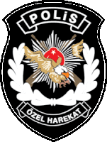 a black and white emblem that says polis özel harekat