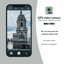 a phone with a gps video camera on it