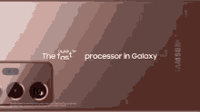 the back of a samsung phone with the words processor in galaxy