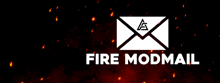 a logo for fire modmail with a triangle on it