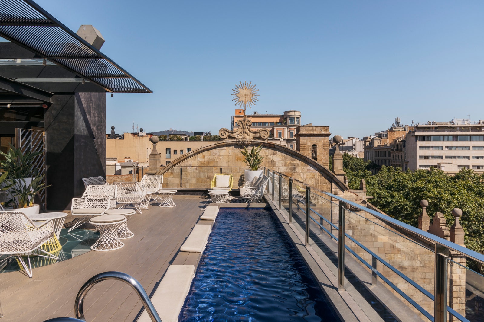 La terraza del hotel Bagus.