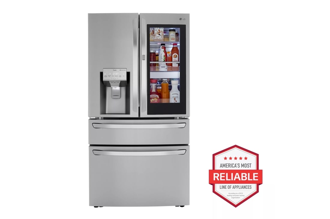 LG LRMVS3006S 30 cu. ft. instaview door in door refrigerator with craft ice front view