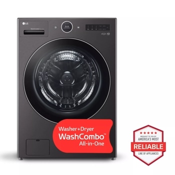 LG WM6998HBA All-In-One Washer Dryer Combo front view