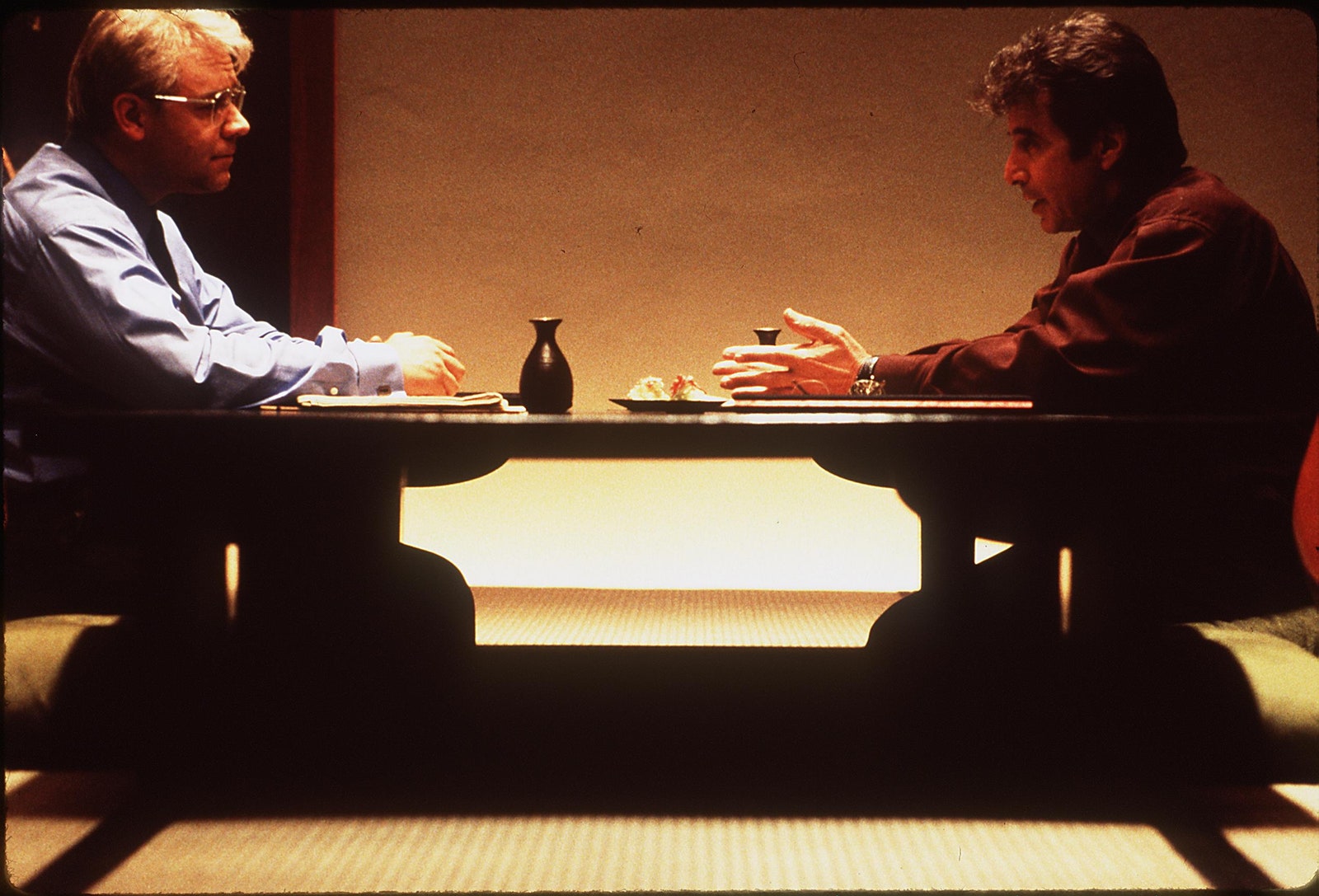 Russell Crowe and Al Pacino in The Insider.