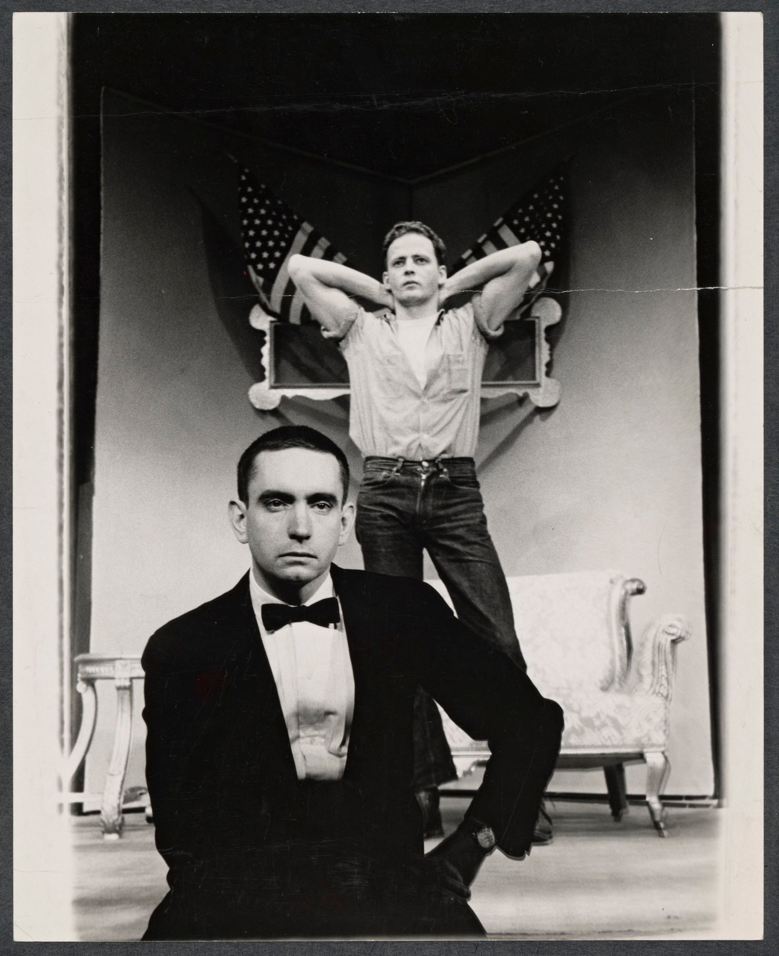 Edward Albee and Ben Piazza in a publicity still for the offBroadway production of The American Dream.