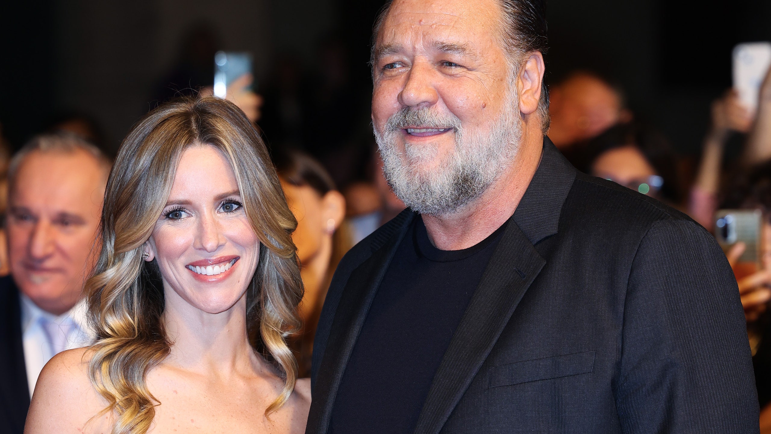 Britney Theriot et Russell Crowe au festival du film de Rome le 16 octobre 2022.nbsp