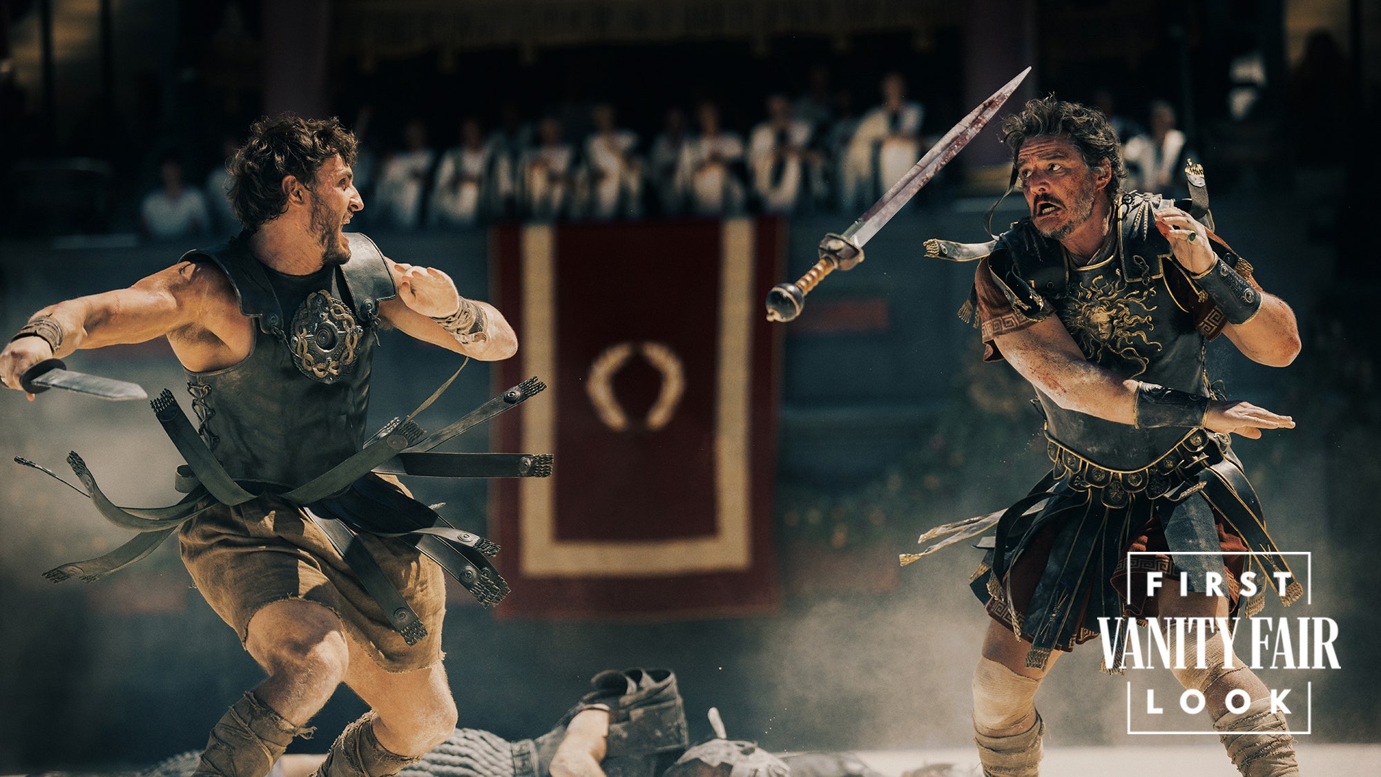 Paul Mescal et Pedro Pascal dans Gladiator II.