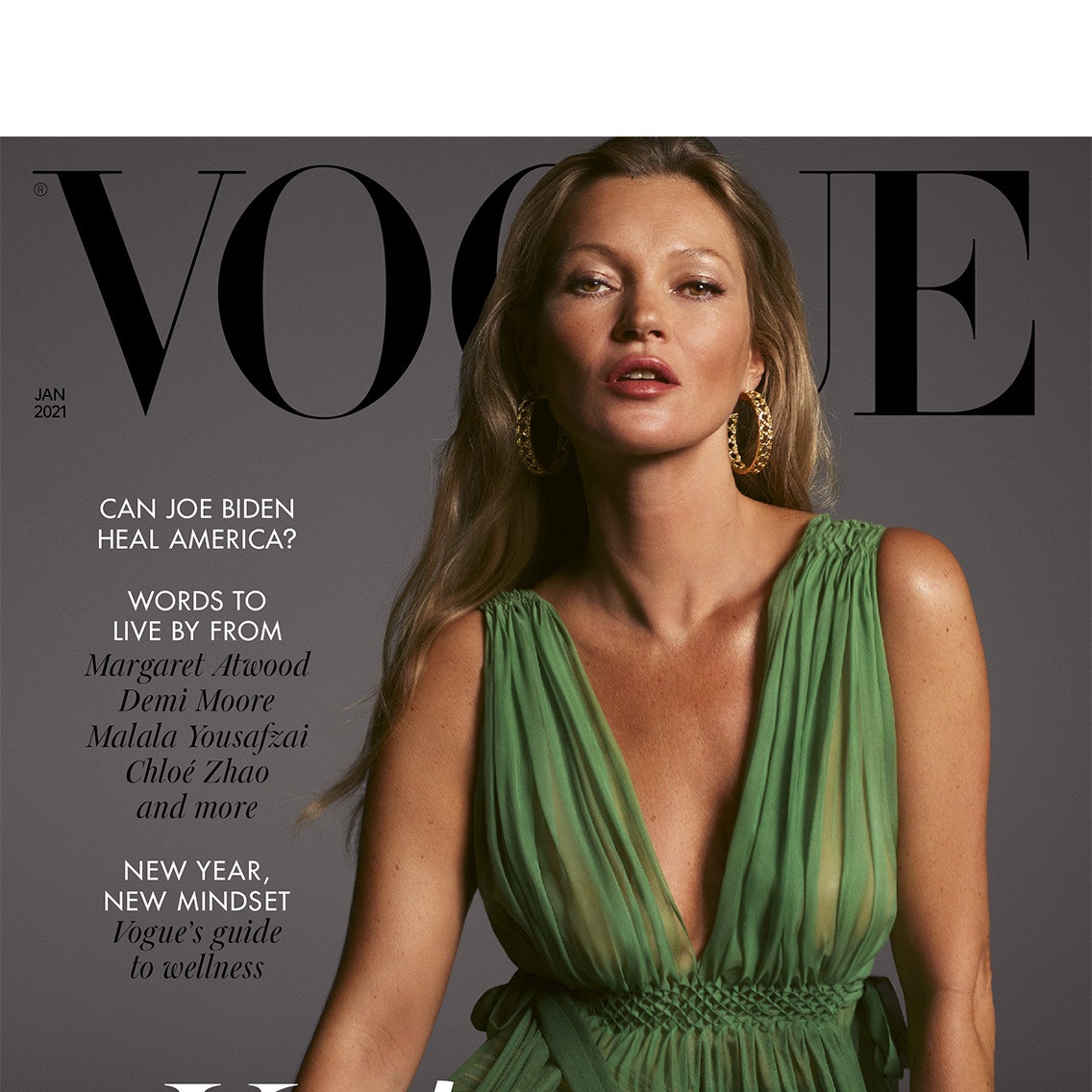 Kate Moss Covers The January 2021 Issue Of British Vogue