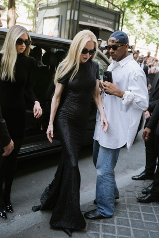 PARIS FRANCE  JUNE 26 Sunday Rose KidmanUrban and Nicole Kidman attend the Balenciaga Haute Couture FallWinter 20242025...