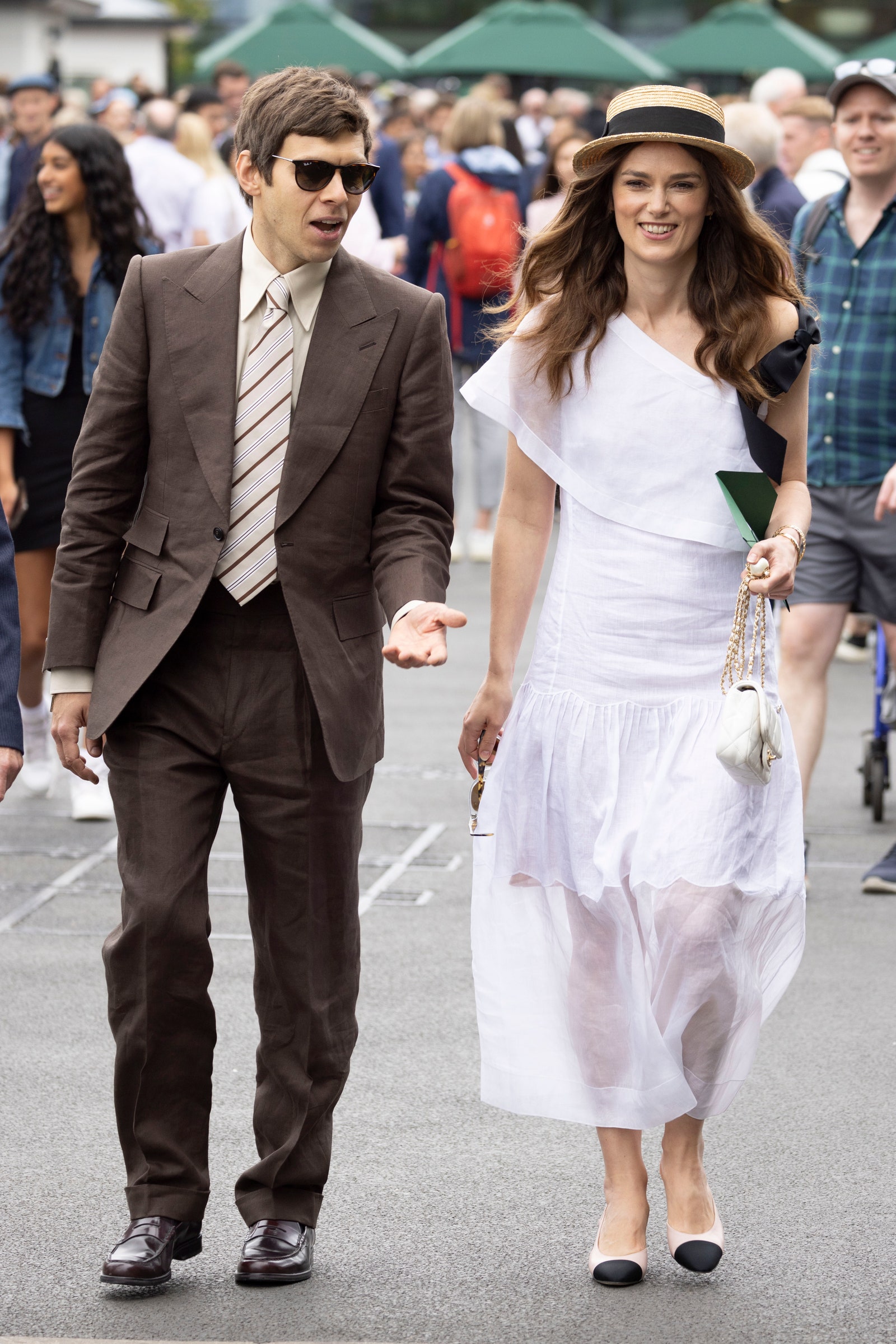 Keira Knightley and James Righton at Wimbledon 2024Pictured keira knightleyjames rightonRef BLUS7800597 100724...