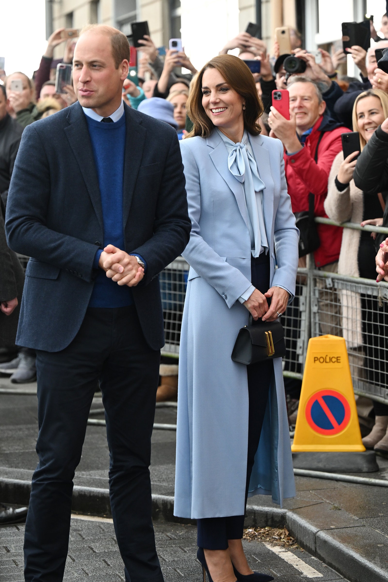 CARRICKFERGUS NORTHERN IRELAND  OCTOBER 06 Prince William Prince of Wales and Catherine Princess of Wales during a visit...