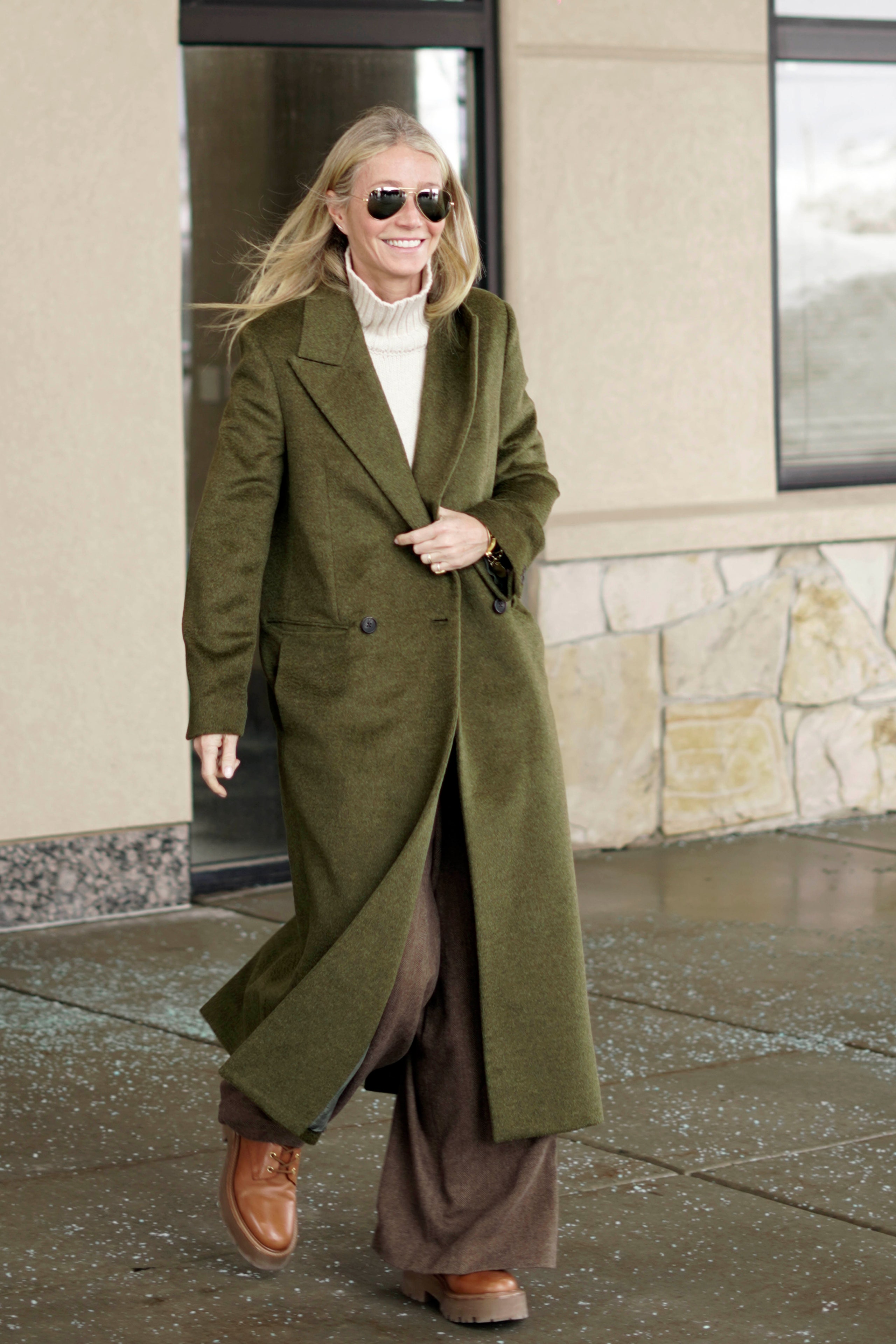 PARK CITY UTAH  MARCH 21 Gwyneth Paltrow is seen leaving court on March 21 2023 in Park City Utah.